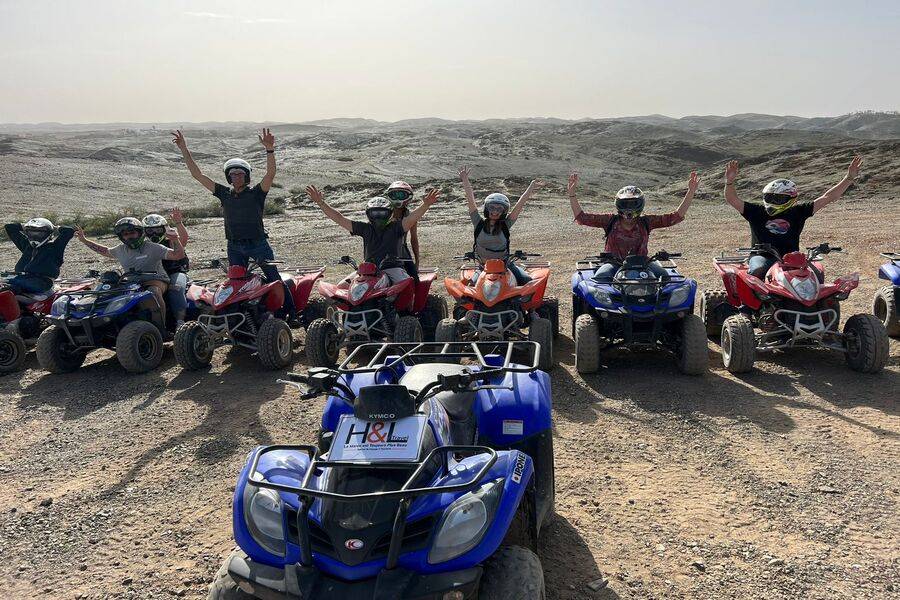Quad bike and  live show and Diner in Agafay desert trips 