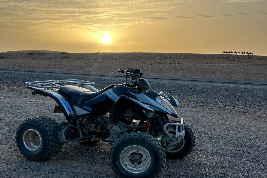 Quad bike and  live show and Diner in Agafay desert trips 