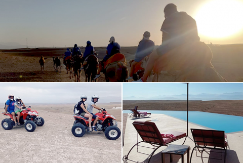 Quad Bike , Camel Ride and Dinner at  Agafay rocky desert 