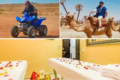 Camel ride, Quad bike & Spa treatment