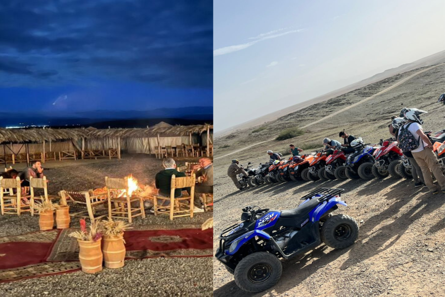 Quad bike and  live show and Diner in Agafay desert trips 