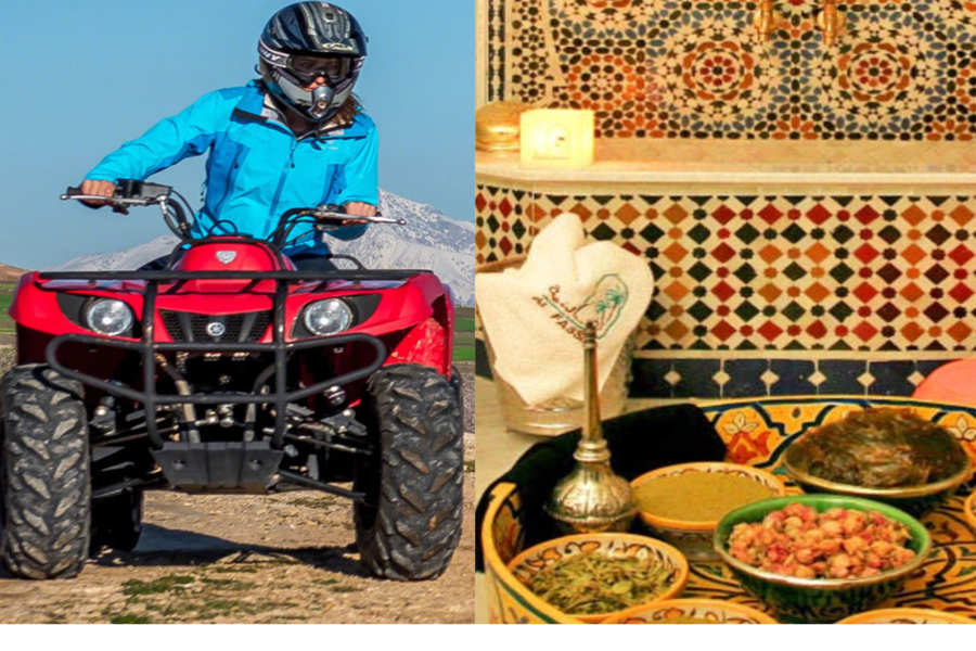 Marrakech: Palmeraie Quad Bike & Traditional Moroccan Spa